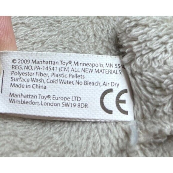 Manhattan Toy Company Gray Bunny Rabbit 17" Plush Stuffed Animal 2009 EUC - Picture 9 of 14